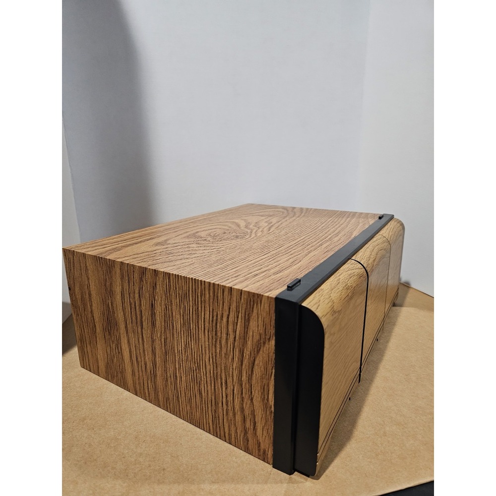 Retro Faux Wood 60CD Holder Storage Box Stackable 3Drawer Compact Disc Organizer - Picture 3 of 9
